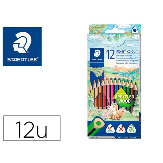 Lapices De Colores Staedtler Noris Colour Slim Triangular Caja De 12 Colores Surtidos