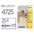 Etiqueta Adhesiva Avery Tamaño 25,4X10 Mm Removible Paquete De 25 Hojas Especial Codigos De Barras