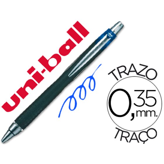 Boligrafo Uni-Ball Jetstream Sxn-210 Retractil Tinta Hibrida Color Azul