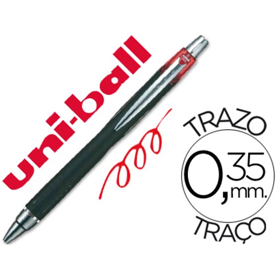 Boligrafo Uni-Ball Jetstream Sxn-210 Retractil Tinta Hibrida Color Rojo