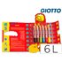 Lapices De Colores Giotto Super Bebe Caja De 6 Lapices Colores Surtidos + Sacapuntas
