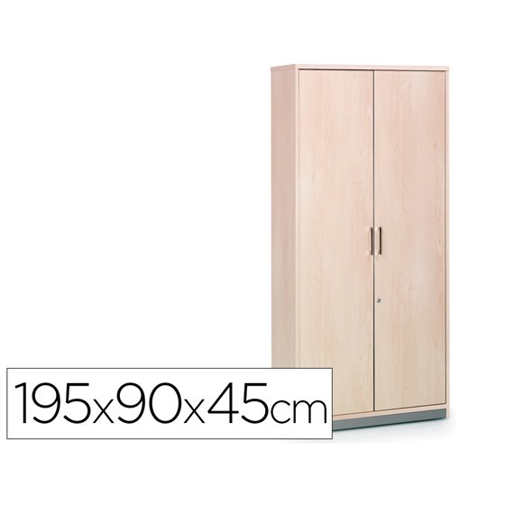 Armario Rocada Con Cuatro Estantes Y Dos Puertas Serie Store 195X90X45 Acabado Aa01 Haya/Haya