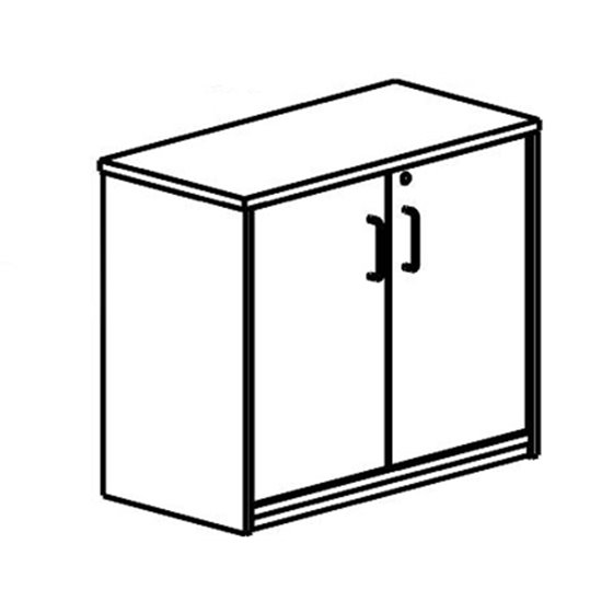 Armario Rocada Con Un Estante Y Dos Puertas Enteras Serie Store 78X90X45 Acabado Aa01 Haya/Haya