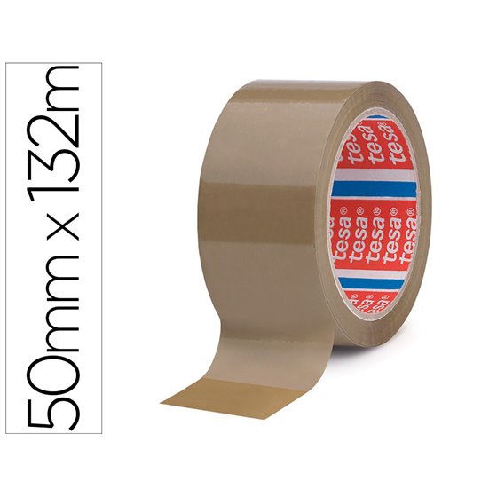 Cinta Adhesiva Tesa Marron Pp 132 Mt X 50 Mm Para Embalaje
