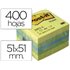 Bloc De Notas Adhesivas Quita Y Pon Post-It 51X51 Mm Minicubo Color Limon 2051-L 400 Hojas