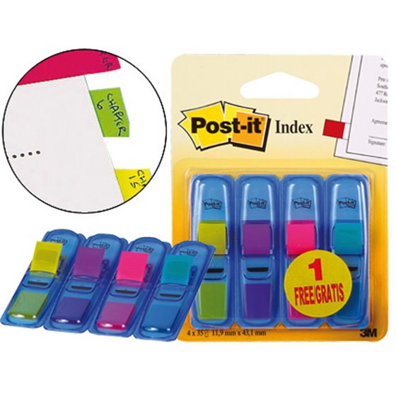 Banderitas Señalizadoras Post-It 3+1 Gratis Clipstrip