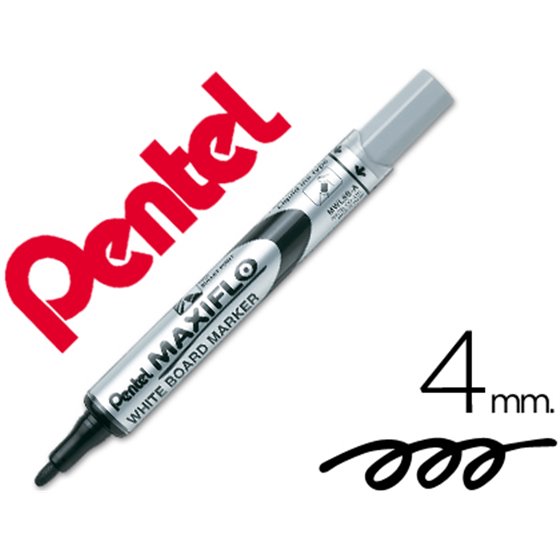 Rotulador Maxiflo Pentel Para Pizarra Blanca Color Negro