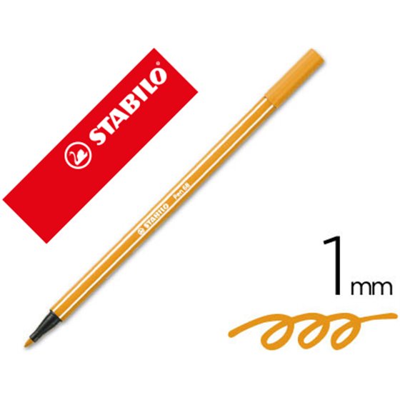 Rotulador Stabilo Acuarelable Pen 68 Naranja 1 Mm