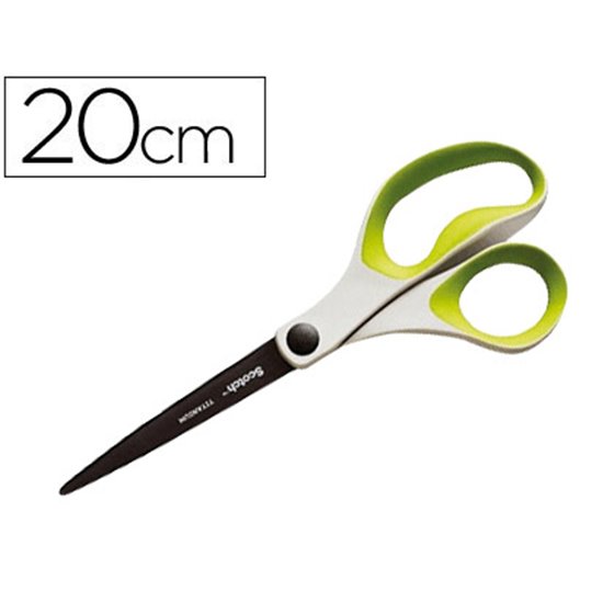 Tijera Oficina Scotch 20 Cm Titanio Fundido Mango Ergonomico Colores Surtidos