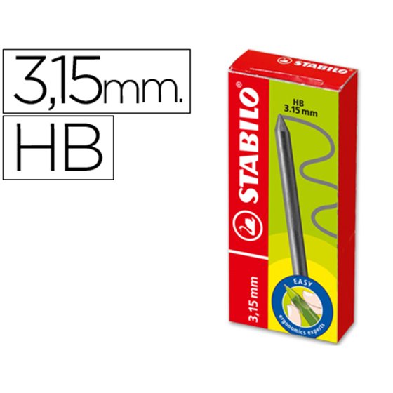 Minas Stabilo Easy Ergo Grafito Hb 3,15 Mm Caja De 6 Minas