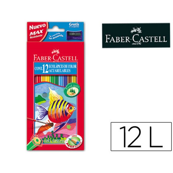 Lapices De Colores Faber Castell Acuarelables Caja De 12 Unidades Colores Surtidos