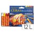 Lapices Cera Manley Acuarelable Caja De 12 Unidades Colores Surtidos