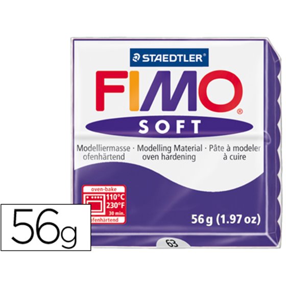 Pasta Staedtler Fimo Soft 57 Gr Color Violeta Oscuro