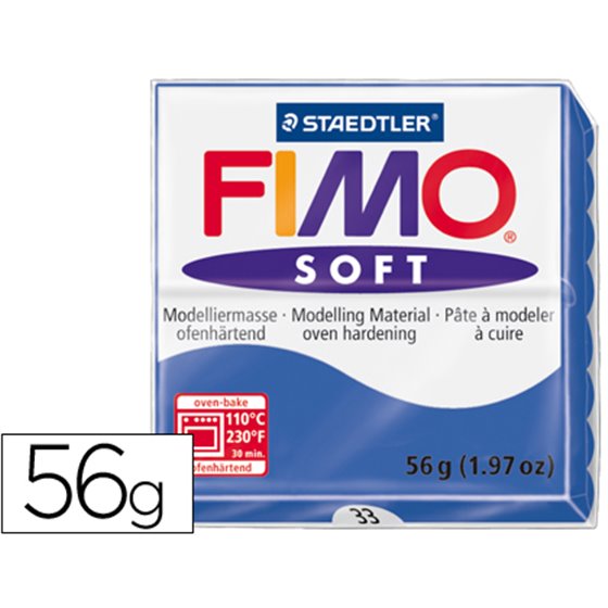 Pasta Staedtler Fimo Soft 57 Gr Color Azul Brillante