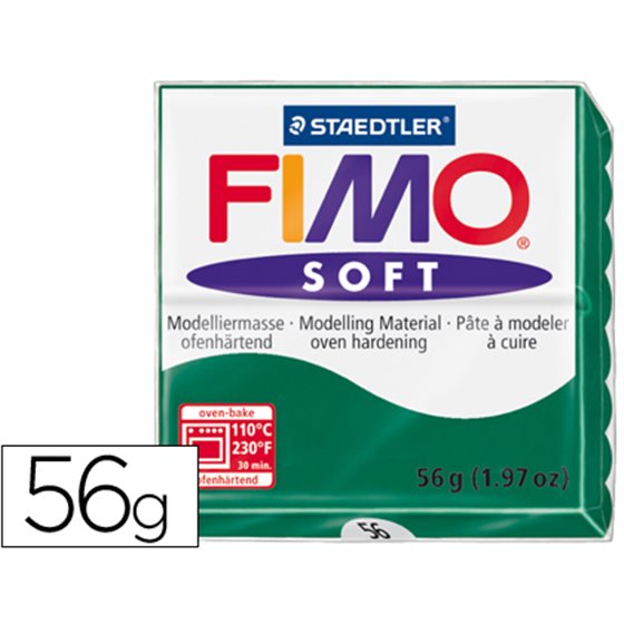 Pasta Staedtler Fimo Soft 57 Gr Color Verde Esmeralda