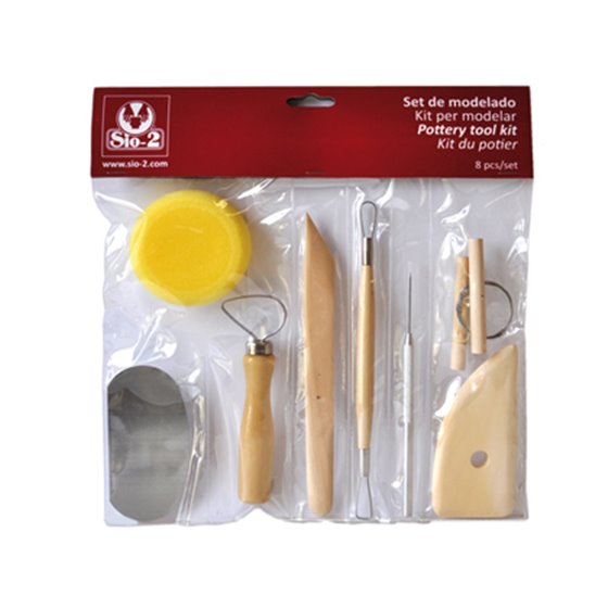 Instrumentos De Modelar Arcilla Sio-2 Set De 8 Piezas