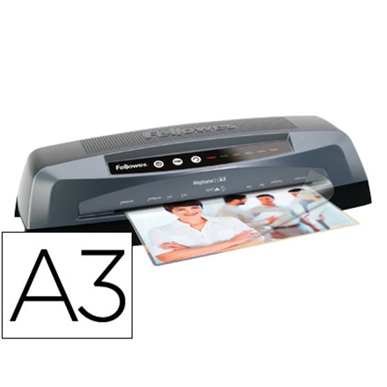 Plastificadora Fellowes Neptuno Din A3 De 4 Rodillos Frio Y Caliente Hasta 175 Micras 570X125X180Mm