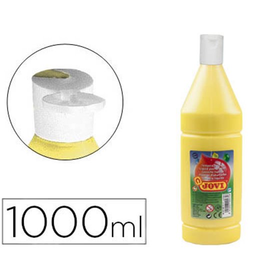 Tempera Liquida Jovi Escolar 1000 Ml Amarillo Claro