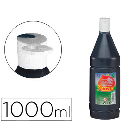 Tempera Liquida Jovi Escolar 1000 Ml Negro