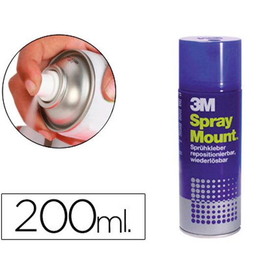 Pegamento 3M Spray Mount Adhesivo Reposicionable Por Tiempo Limitado Bote De 200 Ml