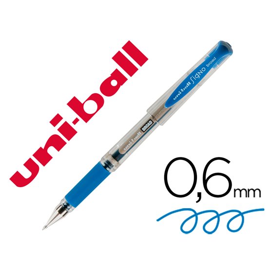 Boligrafo Uni-Ball Um-153 Signo Broad Azul 1 Mm Tinta Gel