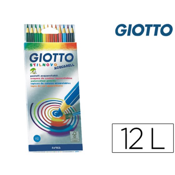 Lapices De Colores Giotto Stilnovo Acuarelables Caja De 12 Colores Surtidos