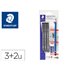 Rotulador Staedtler Calibrado Micrometrico 308 Negro Blister De 3 Und + Goma Lapiz Y Sacapuntas De Regalo