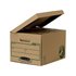 Cajon Fellowes Carton Reciclado Para Almacenamiento De Archivadores Capacidad 4 Cajas De Archivo 80 Mm