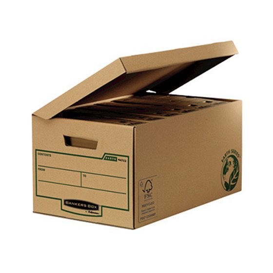 Cajon Fellowes Carton Reciclado Para Almacenamiento De Archivadores Capacidad 6 Cajas De Archivo 80 Mm