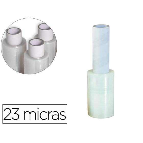 Film Extensible Manual Ancho 100 Mm Largo 150 Mt Espesor 23 Micras Transparente