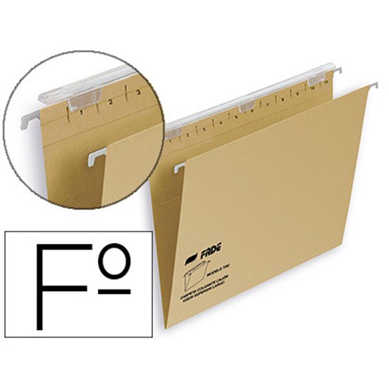 Carpeta Colgante Fade Tiki Folio Visor Superior 290 Mm Efecto Lupa Kraft Eco 230 G/M Lomo V