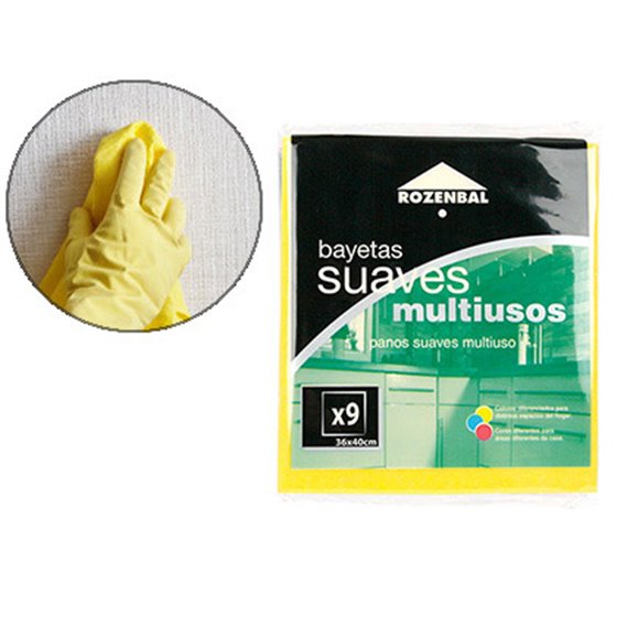 Bayeta Multiuso 36X40 Cm Pack De 9 Unidades