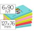 Bloc De Notas Adhesivas Quita Y Pon Post-It Super Sticky 76X127 Mm Con 90 Hojas Pack De 6 Unidades Colores Miami