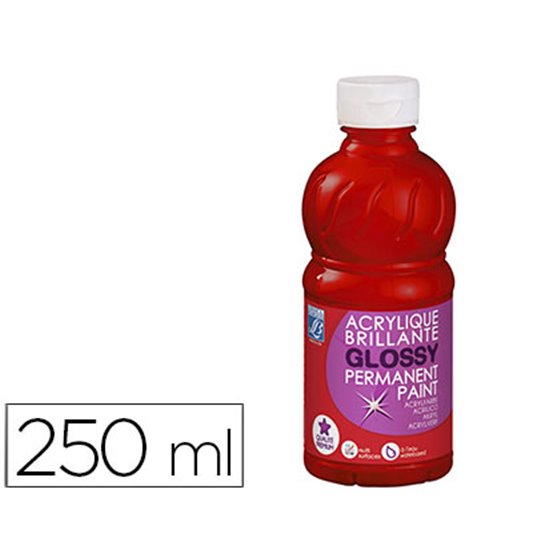 Pintura Acrilica L&B Brillo Rojo Primario Bote De 250 Ml