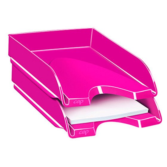 Bandeja Sobremesa Cep Plastico Rosa 257X348X66 Mm