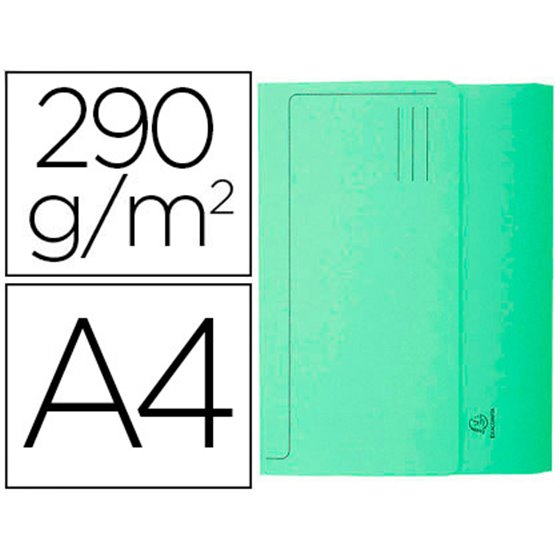 Subcarpeta Cartulina Con Bolsa Exacompta Din A4 Verde 290 Gr