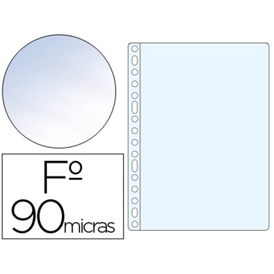 Funda Multitaladro Saro Folio 90 Mc Pvc Cristal Caja De 100 Unidades