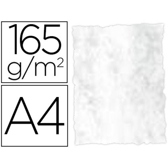 Papel Color Liderpapel Pergamino Con Bordes A4 165Gr Gris Pack De 25 Hojas