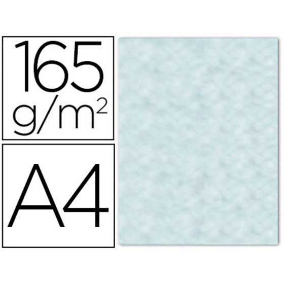 Papel Color Liderpapel Pergamino Con Bordes A4 165Gr Azul Pack De 25 Hojas