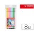 Rotulador Stabilo Acuarelable Pen 68 Estuche De 8 Colores Surtidos Pastel