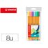 Rotulador Stabilo Punta De Fibra Point 88 Estuche De 8 Colores Surtidos Pastel
