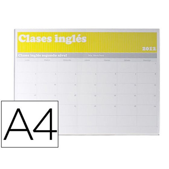 Identificador Mural Archivo 2000 Portanombre Con Adhesivo Trasero En Poliestireno Transparente Din A4