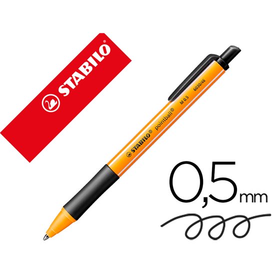 B0Ligrafo Stabilo Pointball 0,5 Mm Negro