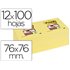 Bloc De Notas Adhesivas Quita Y Pon Post-It Super Sticky 76X76 Mm Con 12 Bloc Amarillo Canario