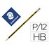 Lapices De Grafito Staedtler Noris N.2 Hb Con Goma De Borrar Unidad