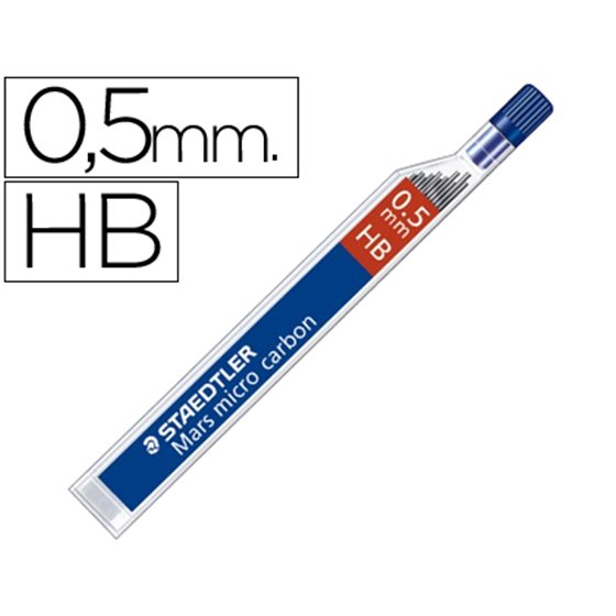 Minas Staedtler Mars Micro Grafito 0,5 Mm Hb Tubo Con 12 Minas