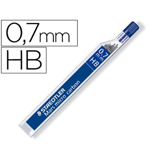 Minas Staedtler Mars Micro Grafito 0,7 Mm Hb Tubo Con 12 Minas