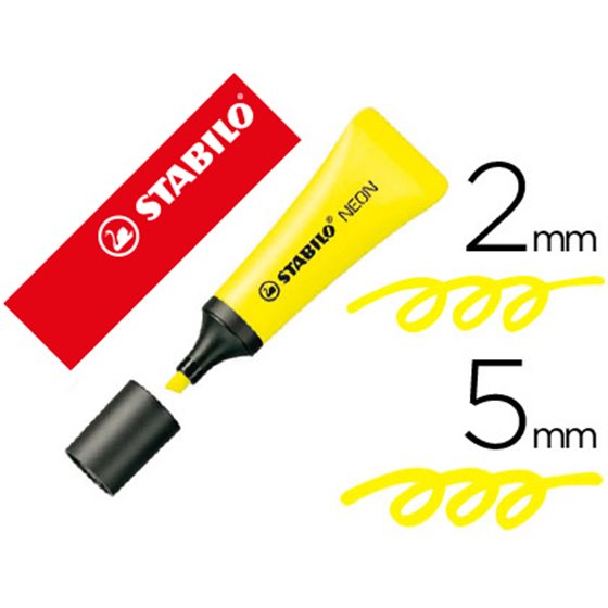 Rotulador Stabilo Fluorescente 72 Amarillo Neon