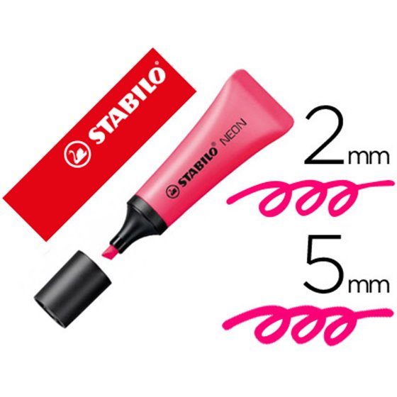 Rotulador Stabilo Fluorescente 72 Rosa Neon