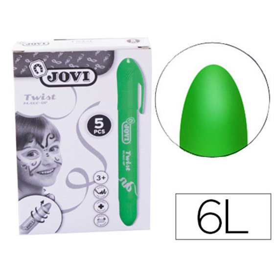 Barra De Maquillaje Jovi Twist Make-Up Verde Caja De 5 Unidades
